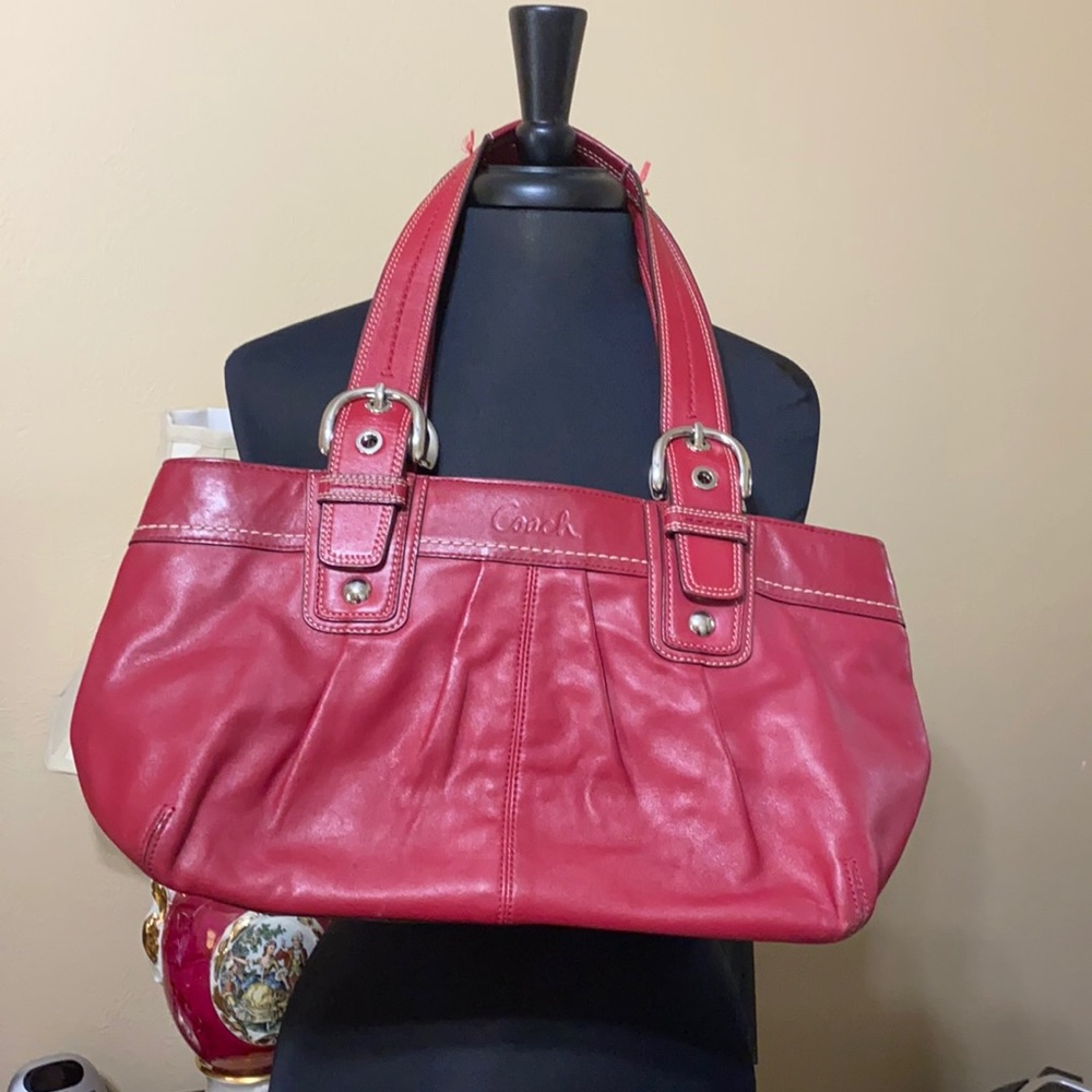 RED COACH BAG